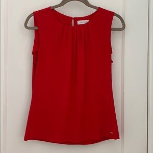Calvin Klein red jersey tank shell size M